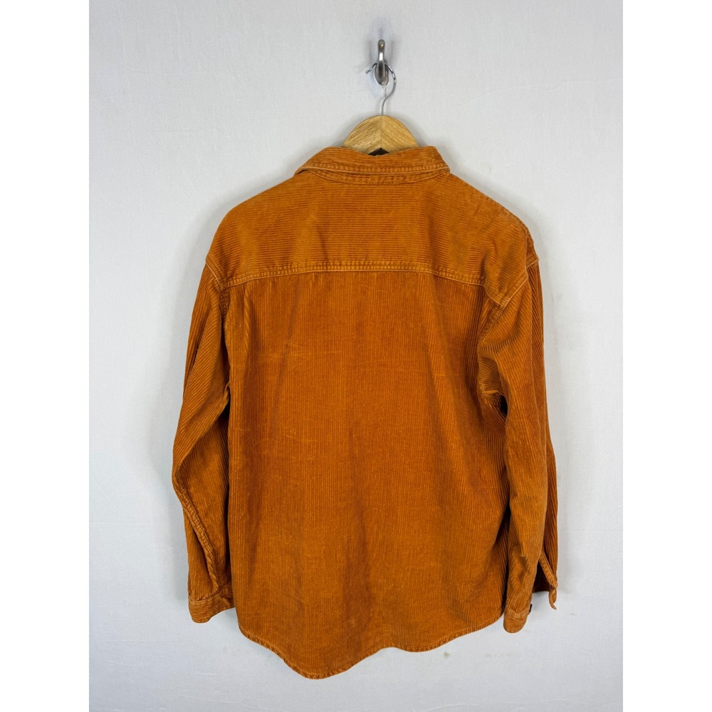 Vintage 80s Levis Corduroy Shirt Mens M White Tab Burnt Orange Rust Hong Kong - Picture 5 of 10